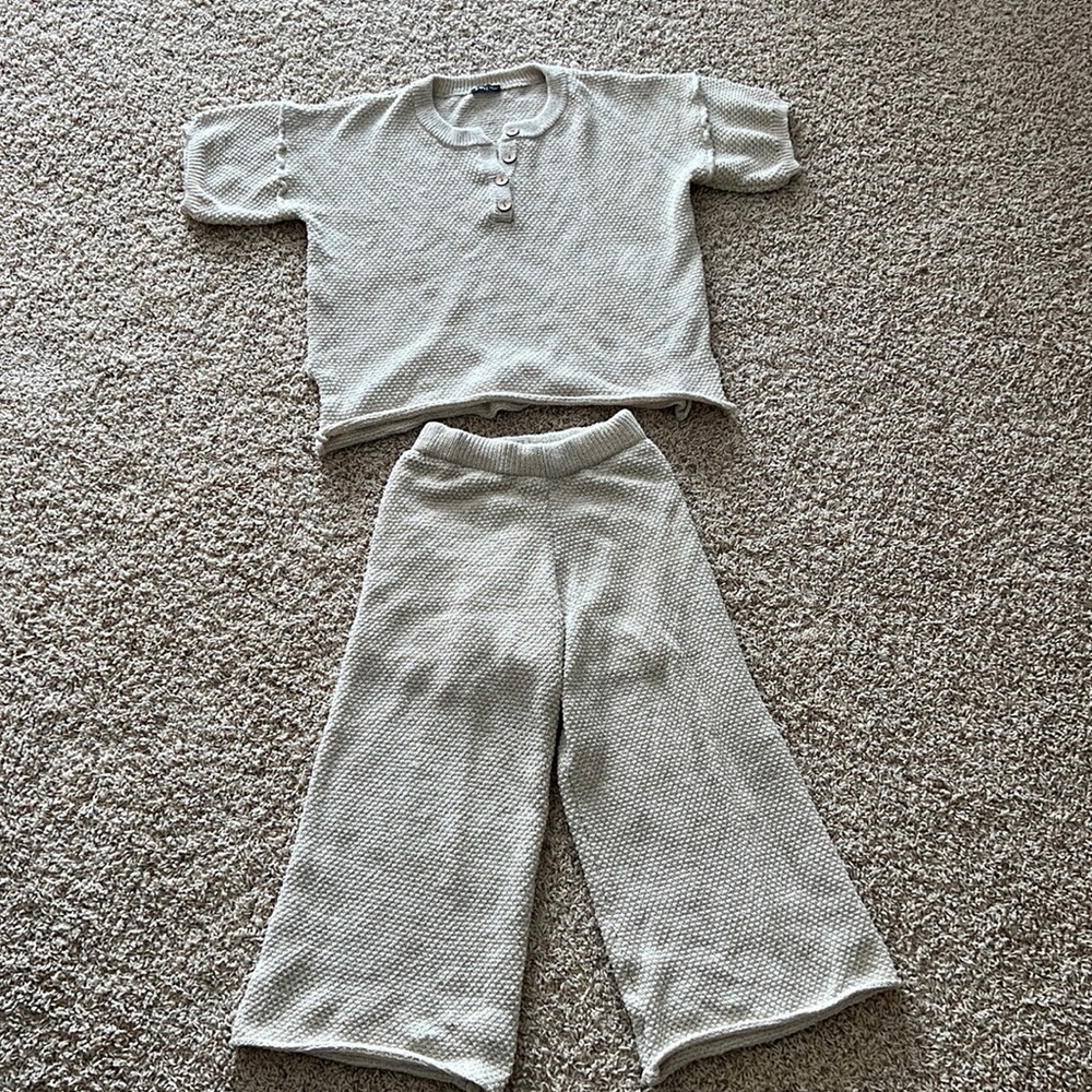 Very J Beige Knit Set